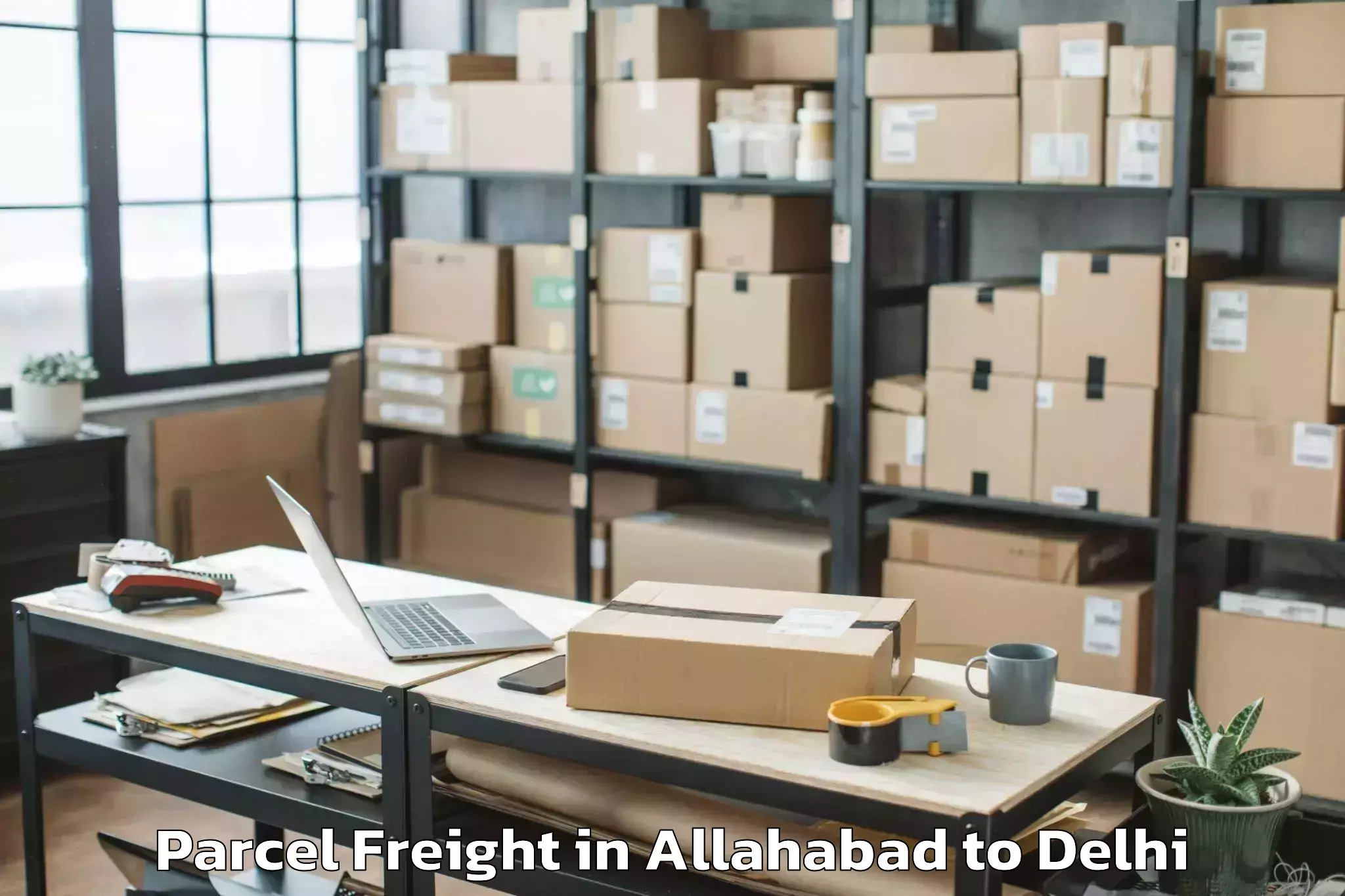 Reliable Allahabad to Jmd Kohinoor Mall Parcel Freight